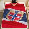 Norway Football Printed Flannel Blanket, Soft Throw for Bedroom Sofa, Washable,soccer Fan Merchandise, Great Gift.