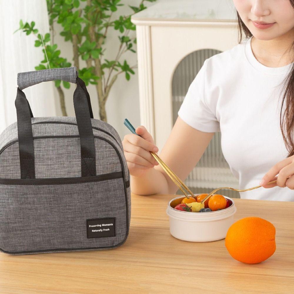 Large Capacity Hand-held Picnic Food Pouch Waterproof Lunch Box  Outdoor