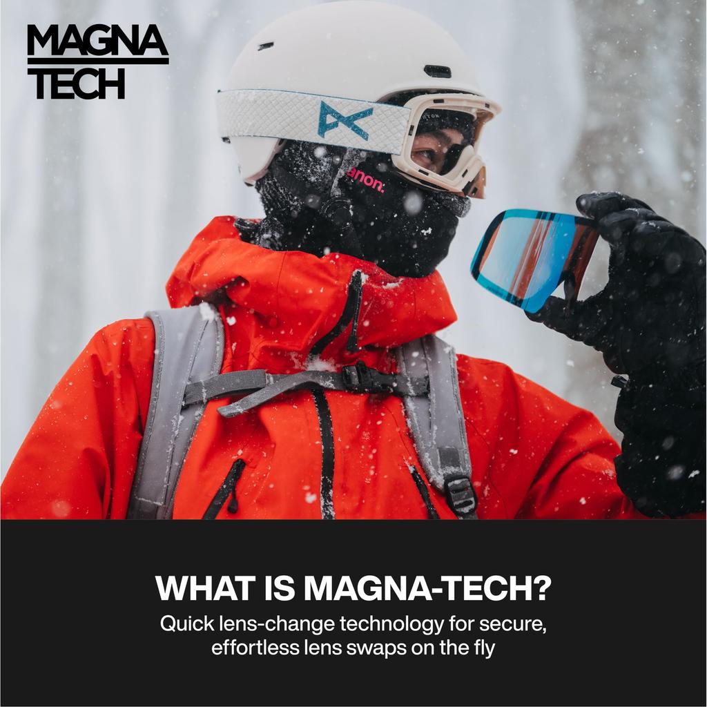 ANON Unisex M4 Low Bridge Fit Goggles in (Toric) Black/Blue