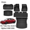 AABLU1 For New Model 3 Highland 2026-2024 TPE Floor Mats Durable Design Waterproof Luggage Mat Foot Pads Trunk Mats Accessories