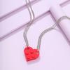 Heartshaped Jewelry Eyecatching Necklace For Trendy Couples In Vibrant Colors