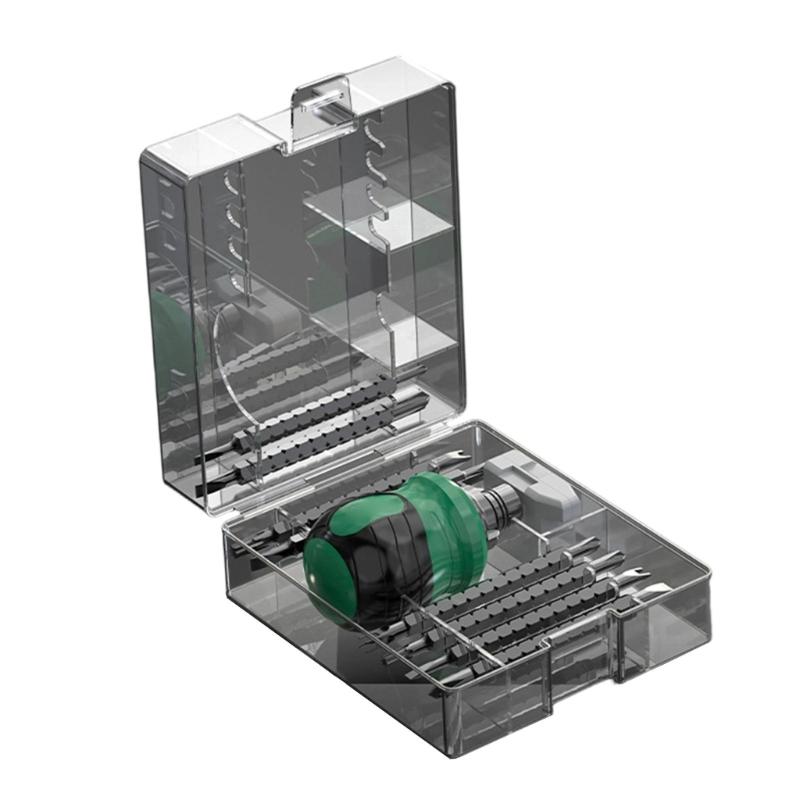 

MultiFunction Ratchet Screwdriver Set Featuring Retractable Handle Alloy Steel Construction For Tight Space Repair