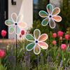 Colorful Windmill Ornaments for Garden and Yard, Decorative Double Layer Pinwheel Spinner for Kids, Outdoor Reflective Pinwheels for Patio Lawn