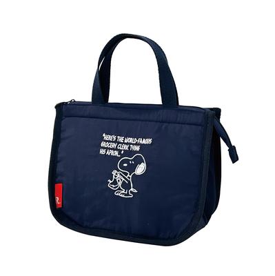 8605 SNOOPY Jednoduchá termoizolační taška na oběd IP Thermo K Deli APRON [ROOTOTE] Peanuts-9B (01 Námořnictvo)
