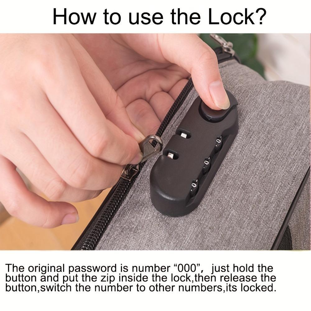 1 st dokumentväska med kombinationslås, 3-lagers filförvaringsväska med vattenavvisande dragkedja, dokumentsäker bärbar reseväska