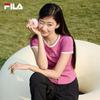 FILA Women's Ribbed Slim-Fit Short Sleeve T-Shirt