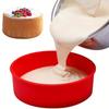 6/8inch Round Silicone Cake Mold Tray Pans - Nonstick Reusable Flexible Baking Pans for Cakes Cheese Chiffon Rainbow Cake