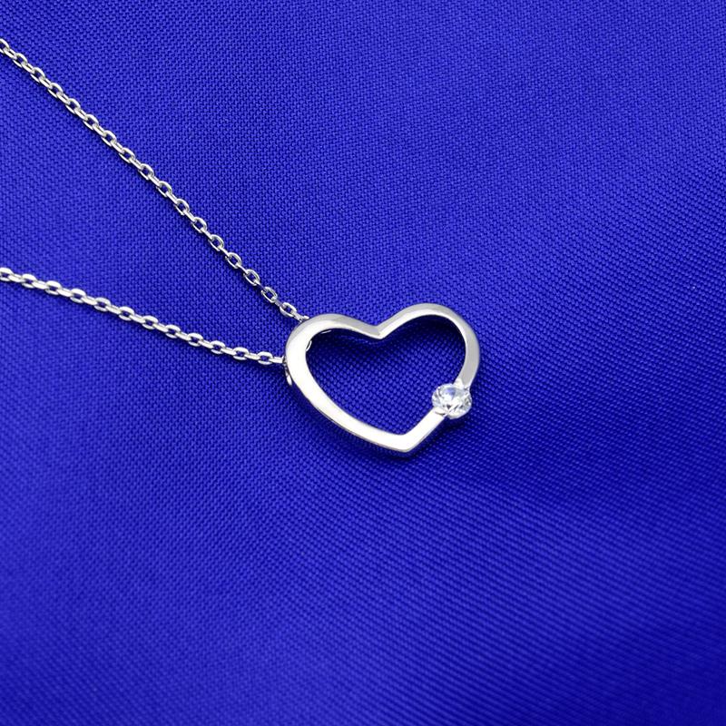 925 Sterling Silver Heart Pendant Choker Rhinestone Aaaa Cz Necklace Luxury Fine Jewelry Necklaces For Women Collares