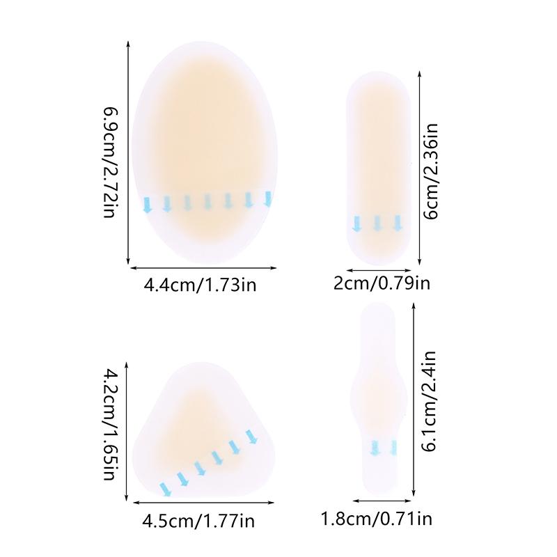 24/28/36pcs Blister Plasters Invisible Hydrocolloid Gel Blister Bandages Blister Cushion Pad For Heel Foot Toe And Guard Skin