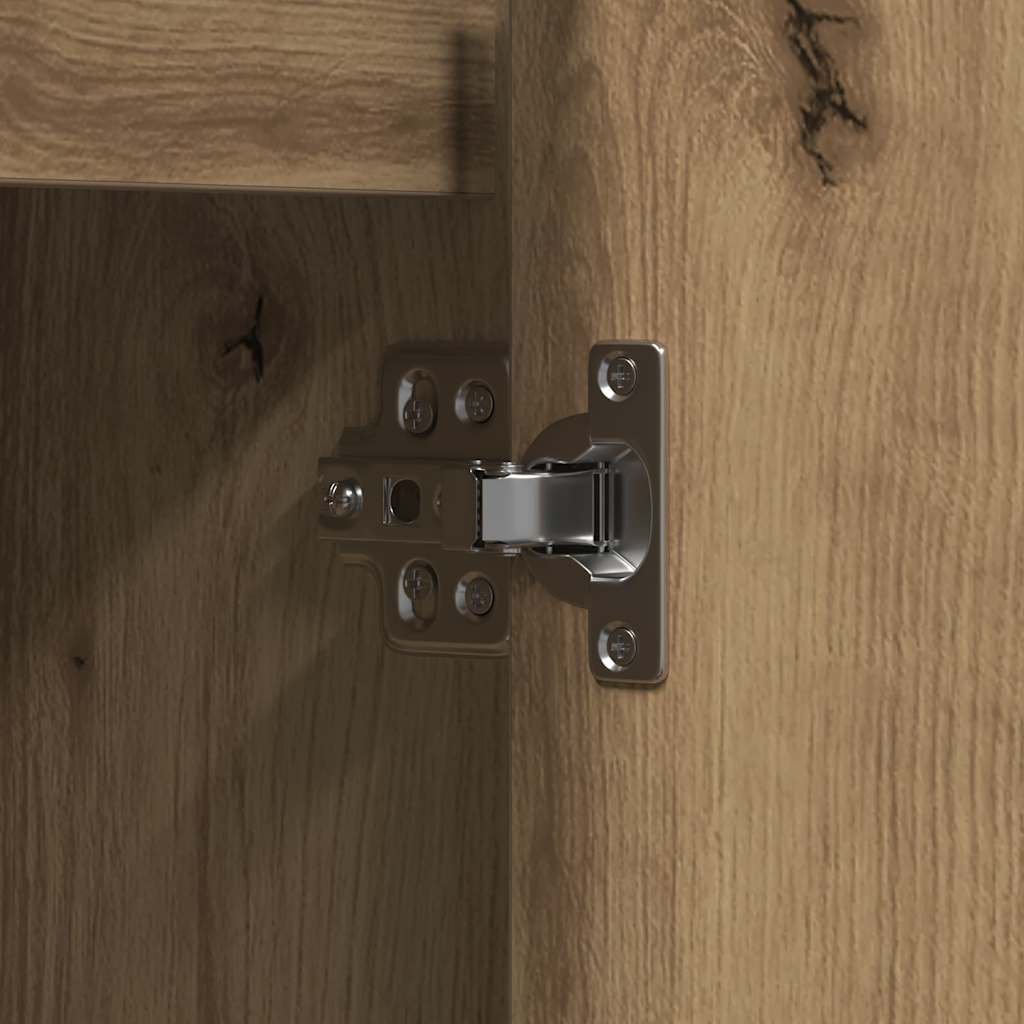 LED Sideboard in Artisan Oak Finish 71 x 34.5 x 75 cm
