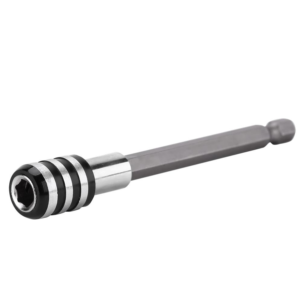 1/4 Inch Hex Shank Quick Relse Screwdriver Drill Bit Holder (black knurling 100MM)