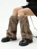 Fashion Socks Furry Leg Warmers Lady Cute Jk Knee Length Hipster Warm Sock Fashion Y2K Goth Faux Fur Leg Warmers Boot Covers