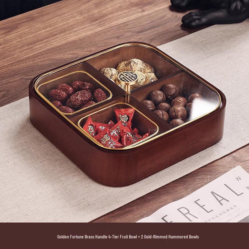 Chinese Style Wooden Snack & Fruit Tray