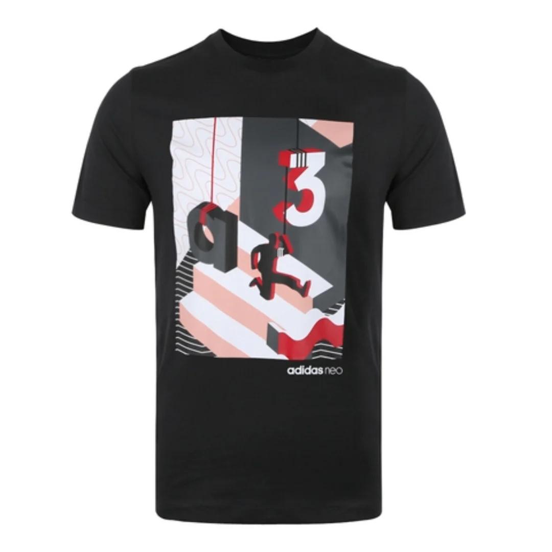 adidas CS RIS T-Shirt  Black White  Men s EJ7064 L