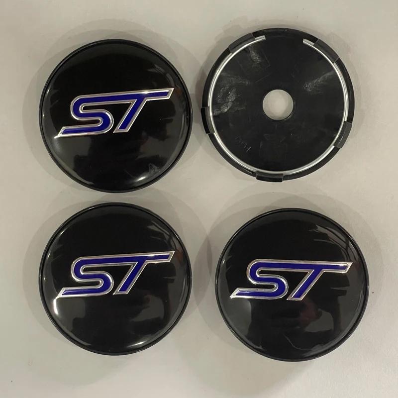 4Pcs 60mm Car Wheel Center Hub Cap Rim Cover For Ford ST Fiesta Focus Edition Puma X KUGA Mondeo Hn6  Ecosport Car Auto Accessories