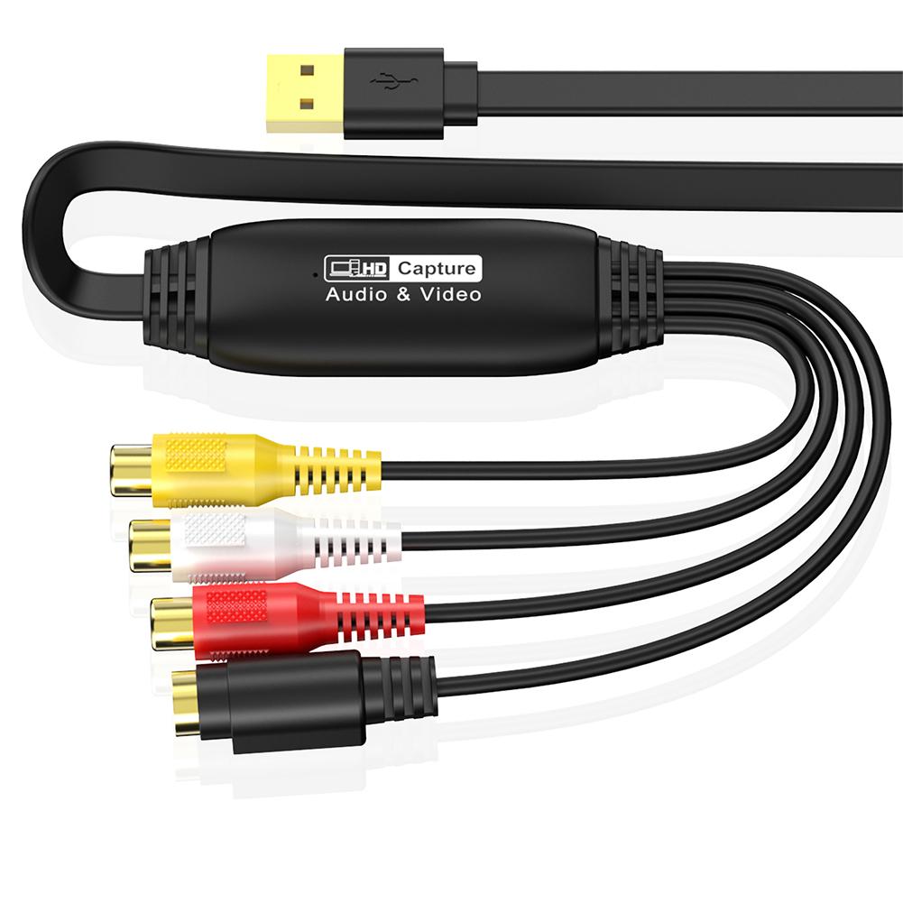 USB Video Capture Card VHS TV DVD VCR Audio Capture Adapter Card USB To AV Video Capture Adapter for Mac PC