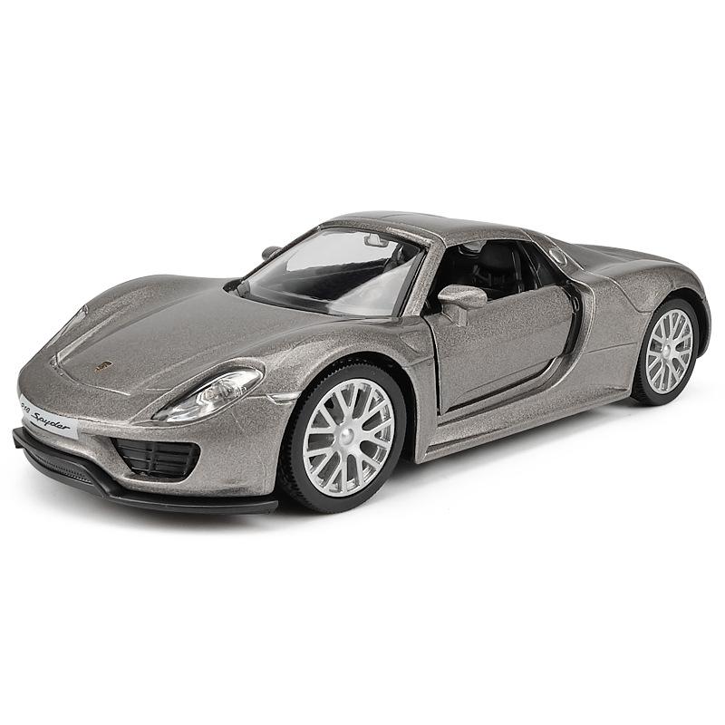 Simulation 1/36 Maßstab Porsche 918 Supersportwagen Legierungsmodell Sammlung Miniaturauto Heimdekoration Spielzeugfahrzeug Kinder Junge Geschenk