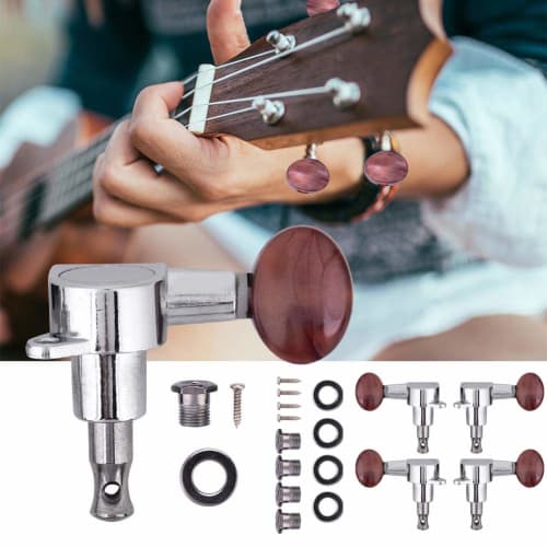 2L2R Tuning Pegs, Ukulele Tuning Heads, Easy to Use, Rust-Resistant, Stable, Durable, Accurately Tuned, High Performance Ukulele Accessories