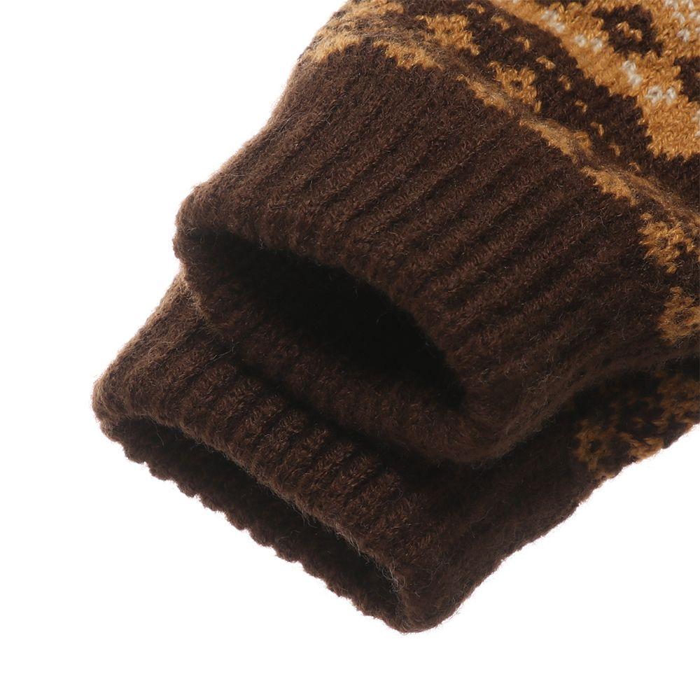 Women Men Thick Warm Touch Screen Mittens Knitted Full Finger Gloves Winter Gloves