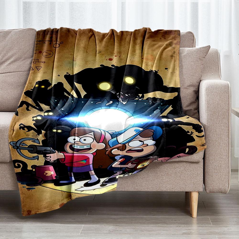 Gravity Falls Theme Printed Blanket - Perfect for Couch, Bed, Travel & Outdoor Use | Machine Washable, Cozy & Durable.