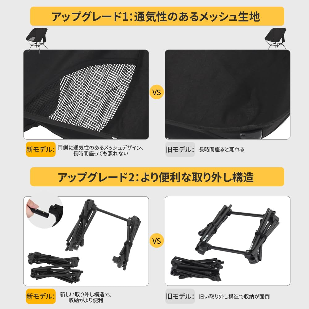 ALKAID Outdoor Camping Low Includes High Load Capacity Compact Storage Bag Included of Chair, Chair, Chair, 2WAY, Lightweight, Pillow, Back, 150kg,