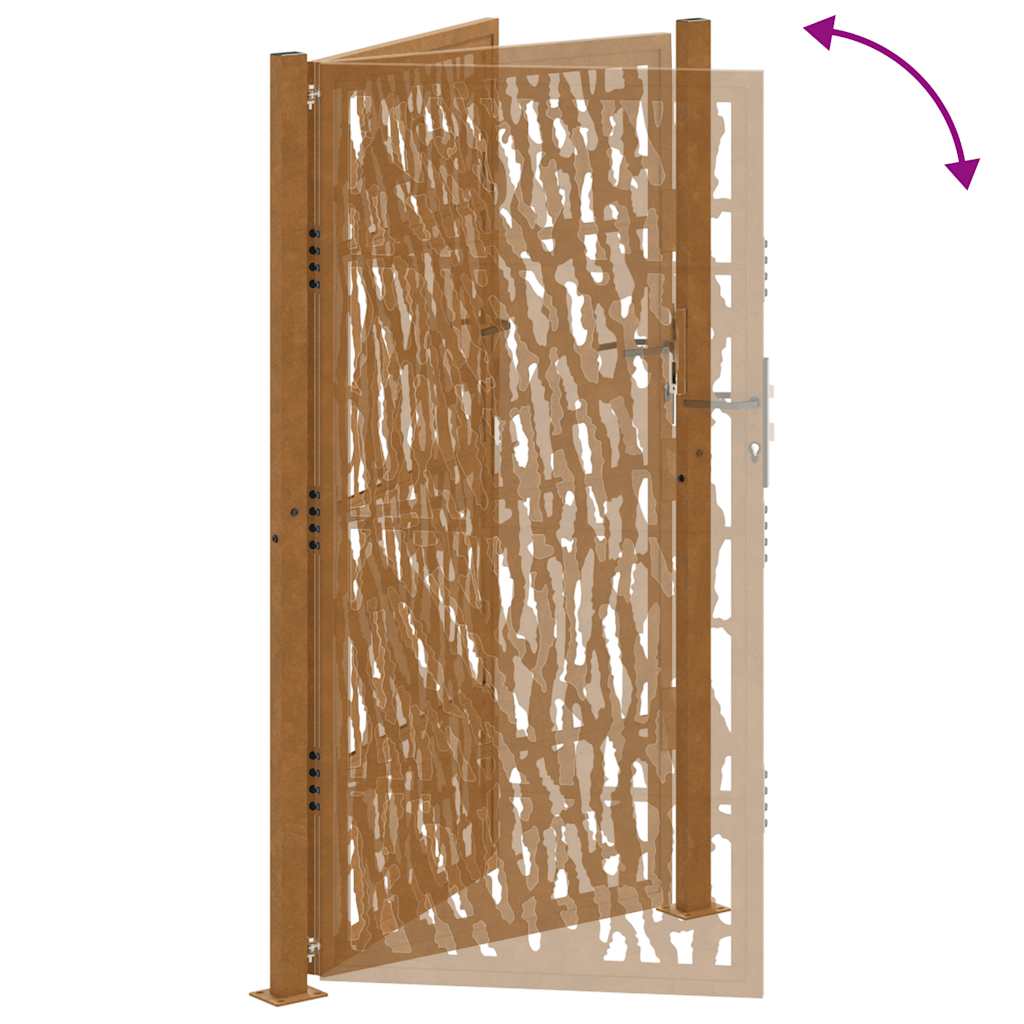 Garden Gate 100 x 200 cm Weathering Steel Trace Design