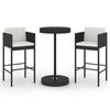 VidaXL 3-Piece Garden Bar Set with Cushions Outdoor Furniture Patio Table and Chairs Garden Lounge Terrace 3094772
