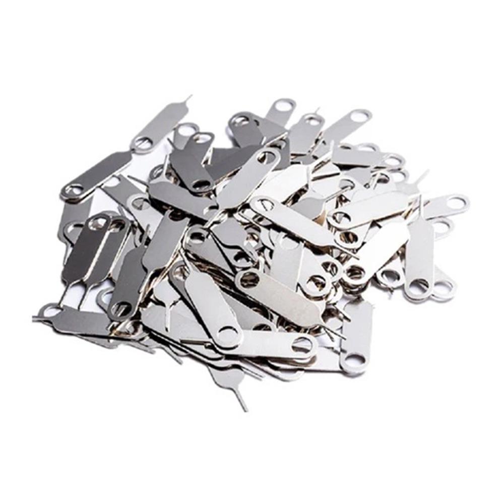 100Pcs Portable SIM Card Tray Ejector Pin Anti-Lost Ejecting Removal Needle  Phone Key Tool