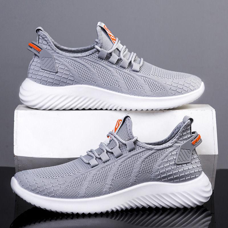 

Summer new fly-woven breathable men s shoes trendy sports casual shoes mesh sports shoes lightweight running men 39