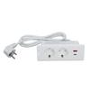 Recessed Socket 2 Outlets with PD20W USB C USB A Port Embedded Furniture Power Strip 1.5m Cord