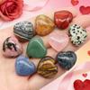 3Pcs, Assorted Natural Crystal Heart Stones Bulk Polished Healing Crystal Hearts for DIY Jewelry, Meditation, Reiki & Valentine's Day Gifts