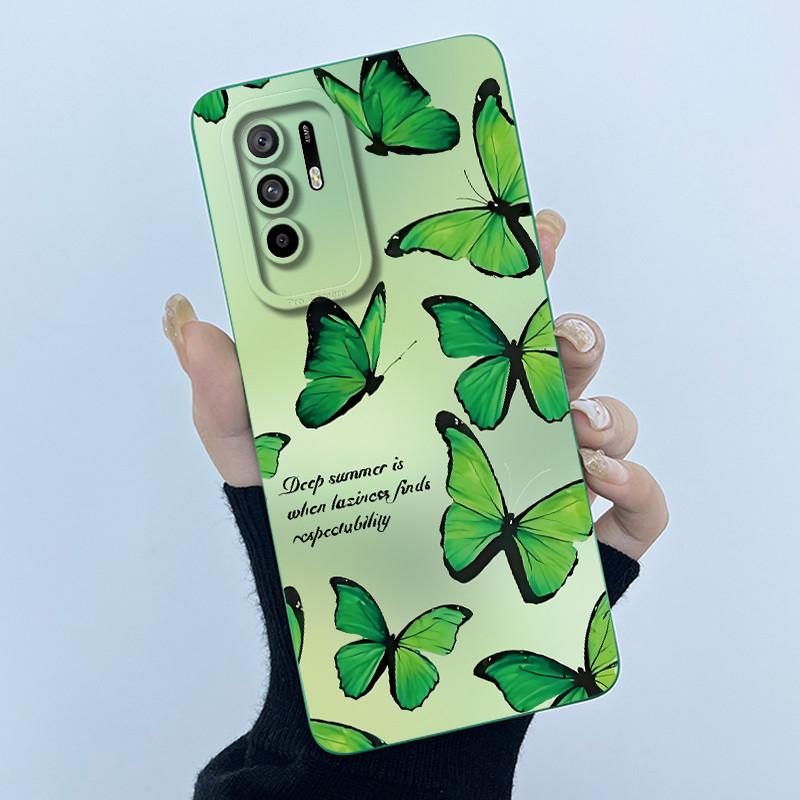 Funda For Oppo A94 5G CPH2211 Case Capa Simplicity Flower Soft Matte Silicone Bumper For Oppo Reno 5Z Reno5 Z 5 Z 5G Back Cover