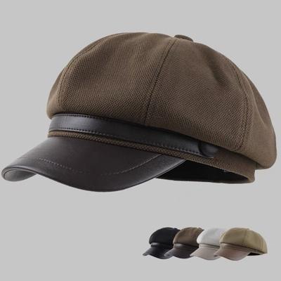 Jesień Zima Maillard Kapelusz Kobieta Retro Malarz Beret Kapelusze Octagon Cap