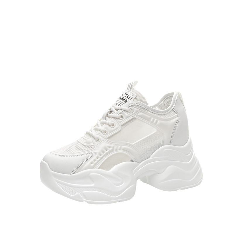 Trendy summer women's shoes new thick-soled muffin heel height-increasing casual net shoes