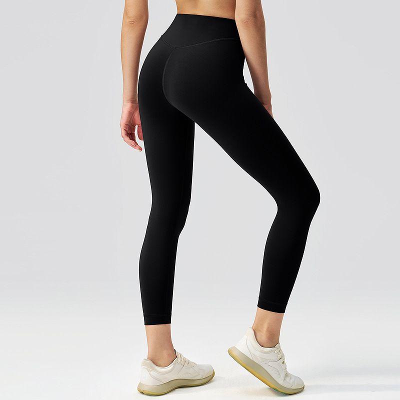 Lu Same Style High Waist Yoga Pants Women's Stretch Hip Lift Breathable Quick-Drying Fitness Pants Shaping Training Exercise Workout Pants