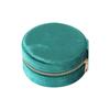 Portable Round Velvet Jewelry Storage Bag with Zipper for Valentine's Day