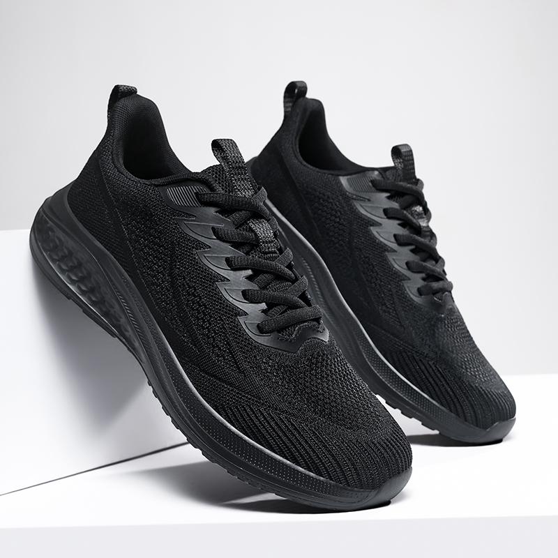 YRZL Herr Casual Löparskor Andningsbara Mesh Sneakers Anti-slip Lätta Atletiska Sportskor för Herr Gång Träning