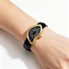 Surrealist Art Melting Clock Watch Unique Soft Time Quartz Wristwatch with Leather Band Creative Fashion Watch for Men Women