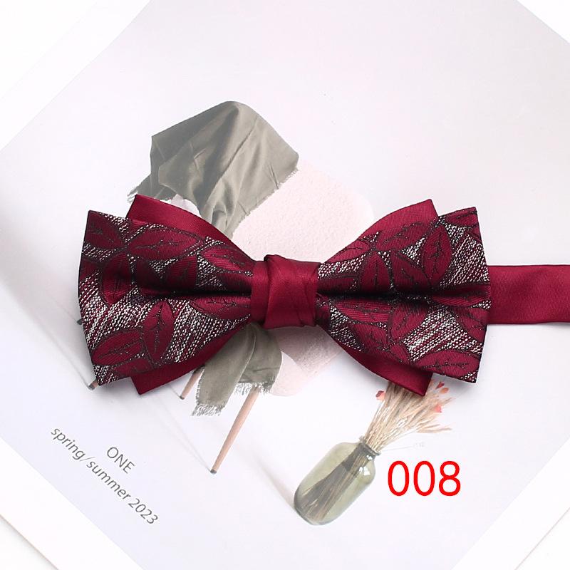 Rael Striped Bow Tie Plaid Polyester Bow Tie Men'S Casual Shirt Accessories Bow Tie