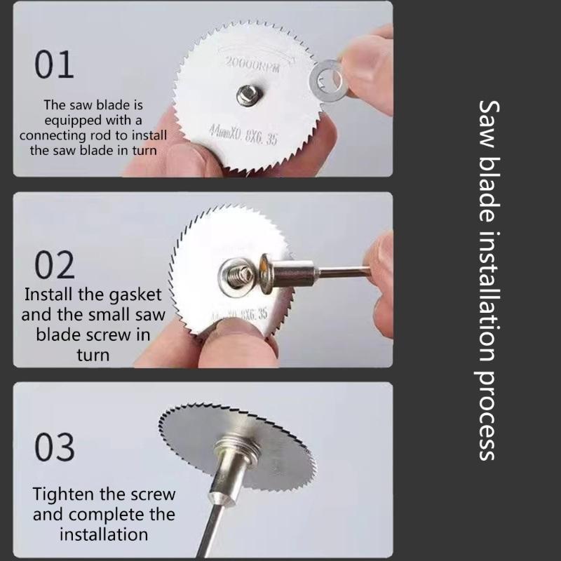 7Pcs/Set Circular Saw Cutter High Speed Steel Woodworking Cutting Discs for Woodworking Rotary Tool
