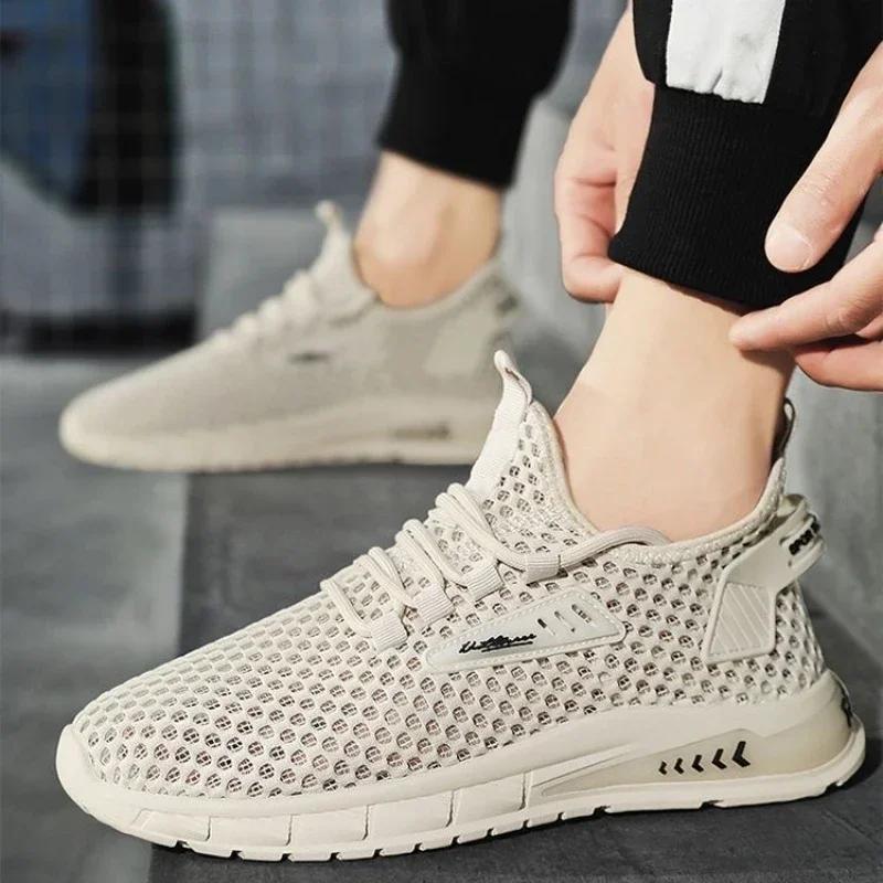 Mode Herrenschuhe Hochwertige atmungsaktive Mesh-Turnschuhe Herren Vulkanisierte Schuhe mit weicher Sohle für Herren Zapatos De Hombre 2024