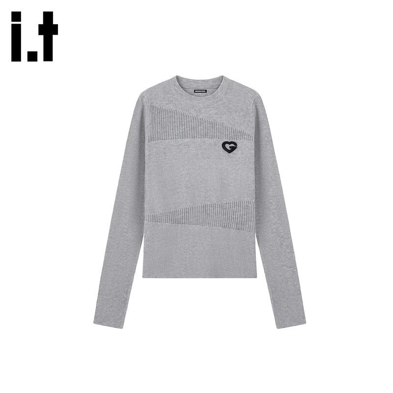 GROUND ZERO Women s Simple Logo Embroidery Pullover Knit Sweater S