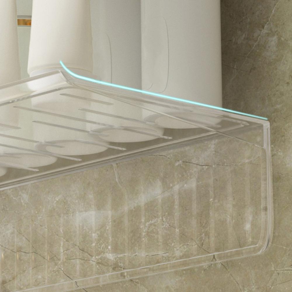 Bathroom Organizer Wall Shelf Home Storage Rack Vanity Table Skin Care Cosmetic Cotton Display Punch-Free Storage Holder Shelves