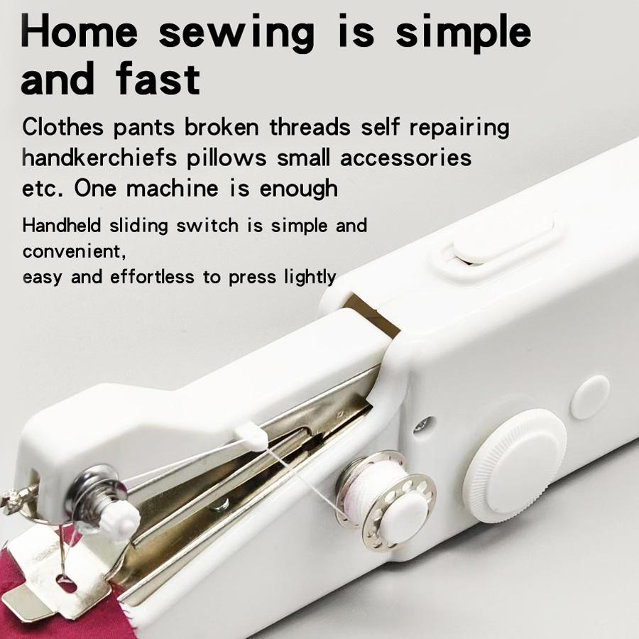 Handheld Portable Mini Electric Sewing Machine Suitable for DIY Sewing Processes Such As Clothing, Pillows, Fabrics, Etc