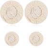 4 Pack Bread Proofing Basket Liner, 2 Pack 10 Inch Round Banneton Basket Cloth Cover & 2 Jar Covers, Natural Cotton Sourdough Proofing Liners for