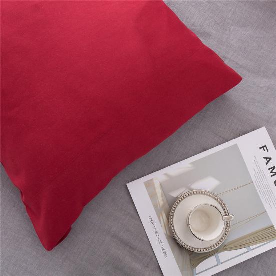 Talos 2Pcs Solid Color King Queen Pillow Case Home Bedroom Bed Cushion Cover Decor