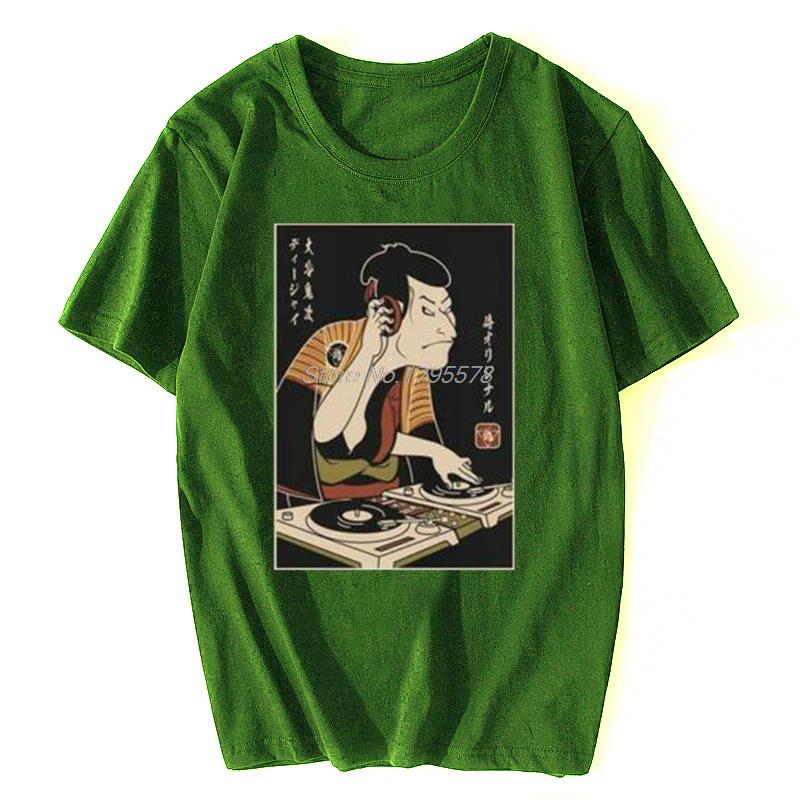 Samurai DJ Shirt DJ Samurai Herren T-Shirt Mode Herren T-Shirt Herren Baumwoll-Tees Tops Harajuku Streetwear Kleidung