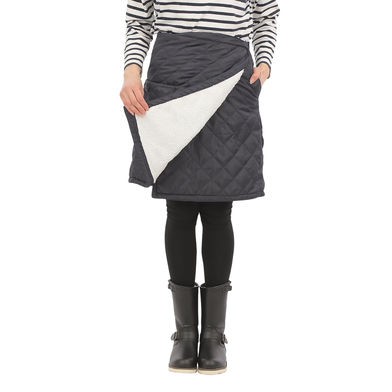 

Теплый стеганый шарф-накидка с узором Луковый крест , 55 см, идеально подходит для зимних образов, женская юбка, длинная, стеганая с флисовой подкладкой, (МЛ, ВМС)