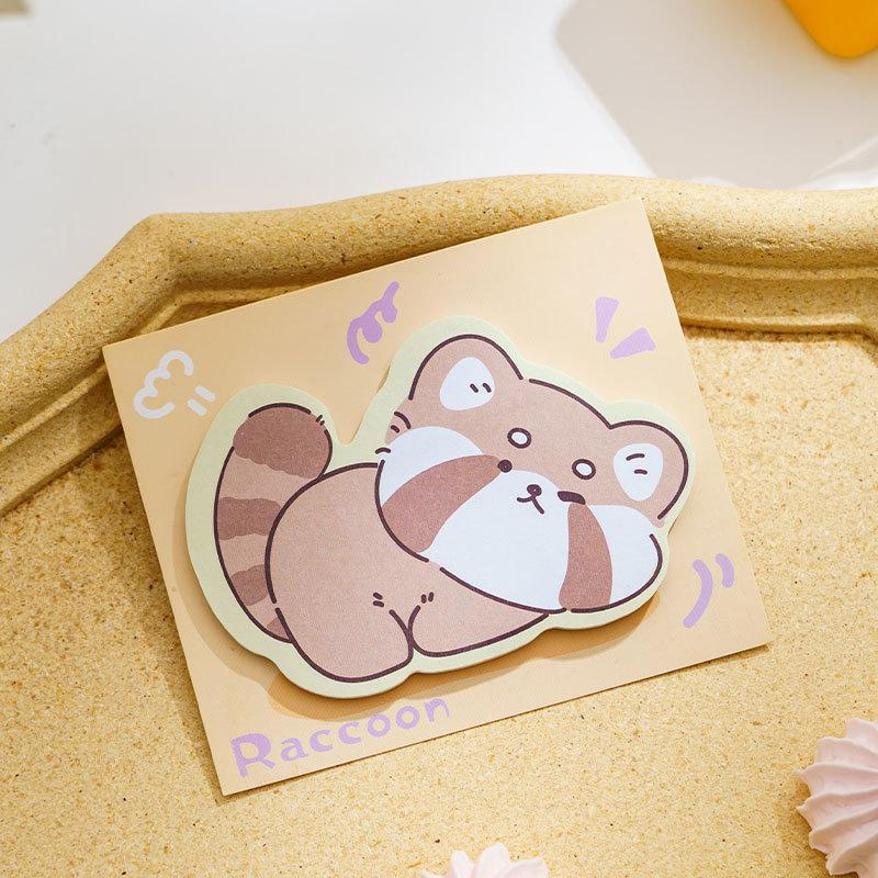 1 Piece Adhesive Kawaii Cartoon Capybara Animals Notes Notepad Memo Pad Office School Supplies Stationery Sticker