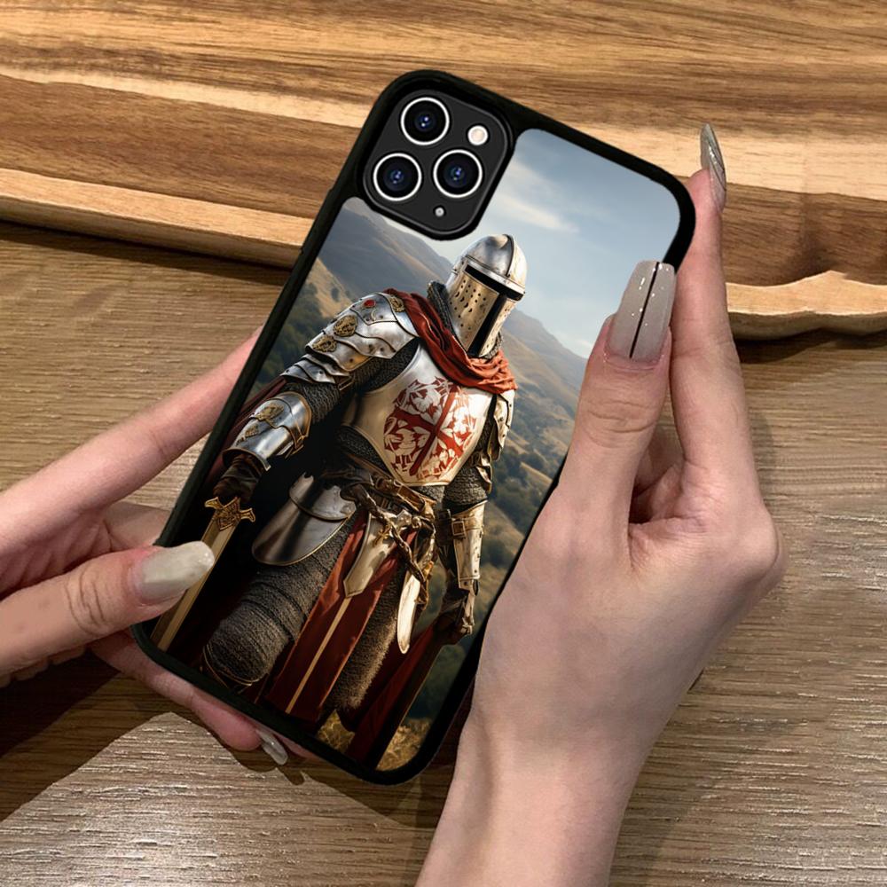 

Knights Templar Luxury Phone Case Silicone PC+TPU For For IPhone 11 12 13 14 15 16 Plus Pro Max Cover iPhone 13Pro Max